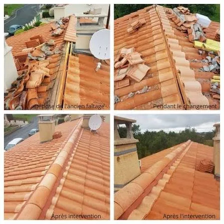 Chantier KCMH à Meyzieu — Changement de faîtage et closoir ventilé.